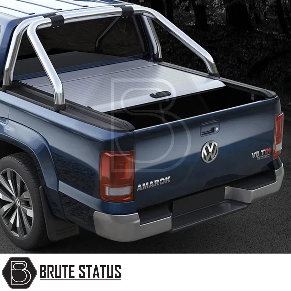 Volkswagen Amarok 2017-2022 Canyon Mountain Top Tonneau Cover Roller Shutter (Silver)