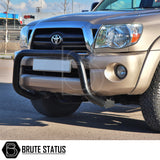 black bull/nudge bar for the mitsubishi l200 2006-2014 pickup truck, showcasing its rugged design and protective build
