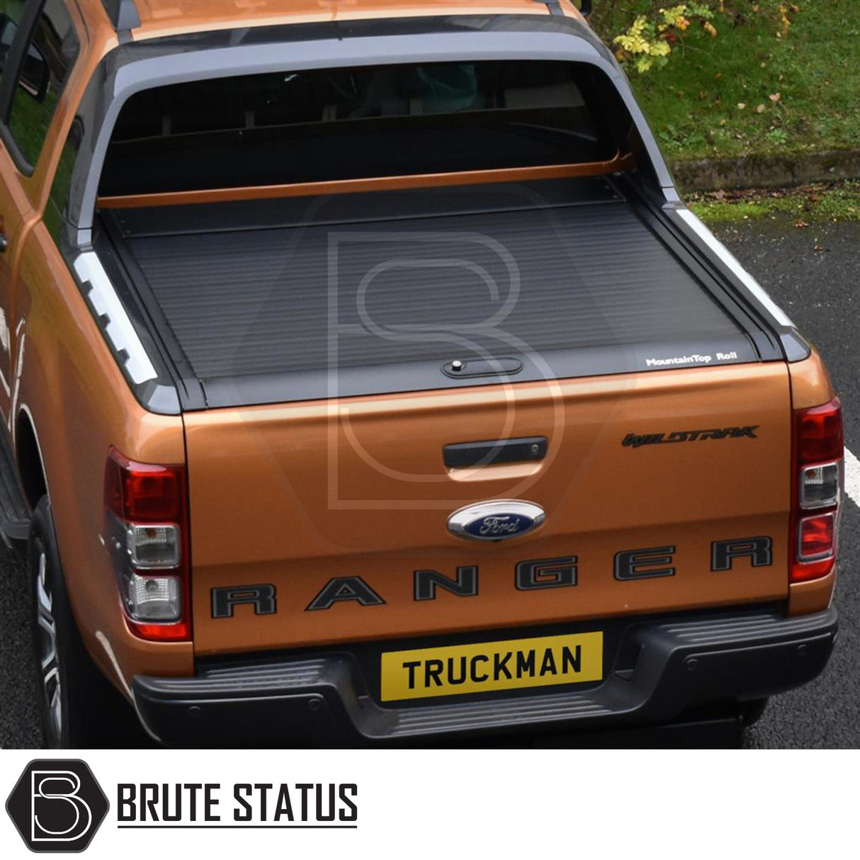 Ford Ranger 2012-2022 T6, T7, T8 Wildtrak Mountain Top Tonneau Cover Roller Shutter (Black)