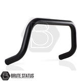 black bull/nudge bar for the mitsubishi l200 2006-2014 pickup truck, showcasing its rugged design and protective build