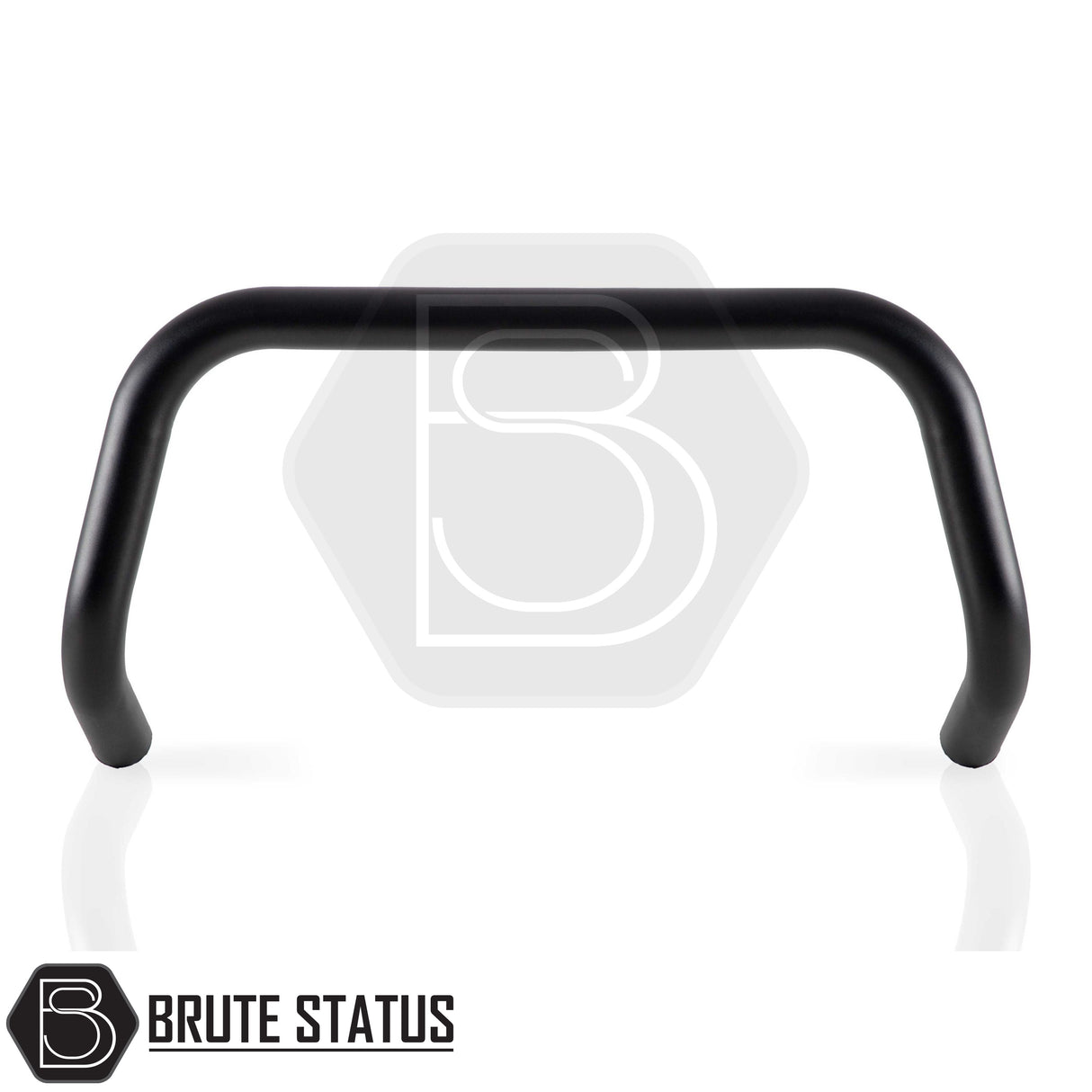 black bull/nudge bar for the mitsubishi l200 2006-2014 pickup truck, showcasing its rugged design and protective build