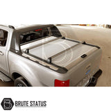 Ford Ranger 2015-2022 T7, T8 Wildtrak Mountain Top Tonneau Cover Roller Shutter Cargo Carrier Cross Bars (Silver)