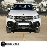black bull/nudge bar for the mitsubishi l200 2006-2014 pickup truck, showcasing its rugged design and protective build