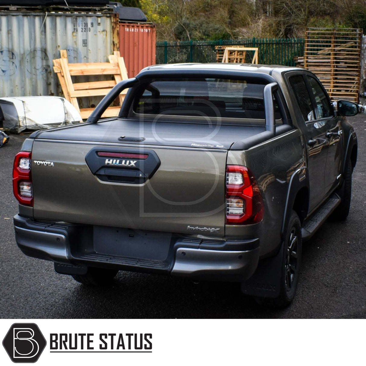 Toyota Hilux 2016+ MK8, MK9 Mountain Top Tonneau Cover Roller Shutter (Black)