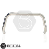 black bull/nudge bar for the Mitsubishi L200 Series 5 2015-2019 pickup truck, showcasing its rugged design and protective build