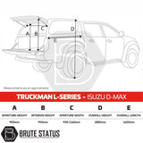 Isuzu D-Max 2025+ Truckman L-Series Hardtop Canopy - Remote Locking