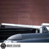 Ford Ranger 2012-2022 T6, T7, T8 Mountain Top Tonneau Cover Roller Shutter Cargo Carrier Cross Bars (Silver)