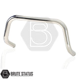 chrome bull/nudge bar for the TOYOTA HILUX 2016-2020 pickup truck, showcasing its rugged design and protective build