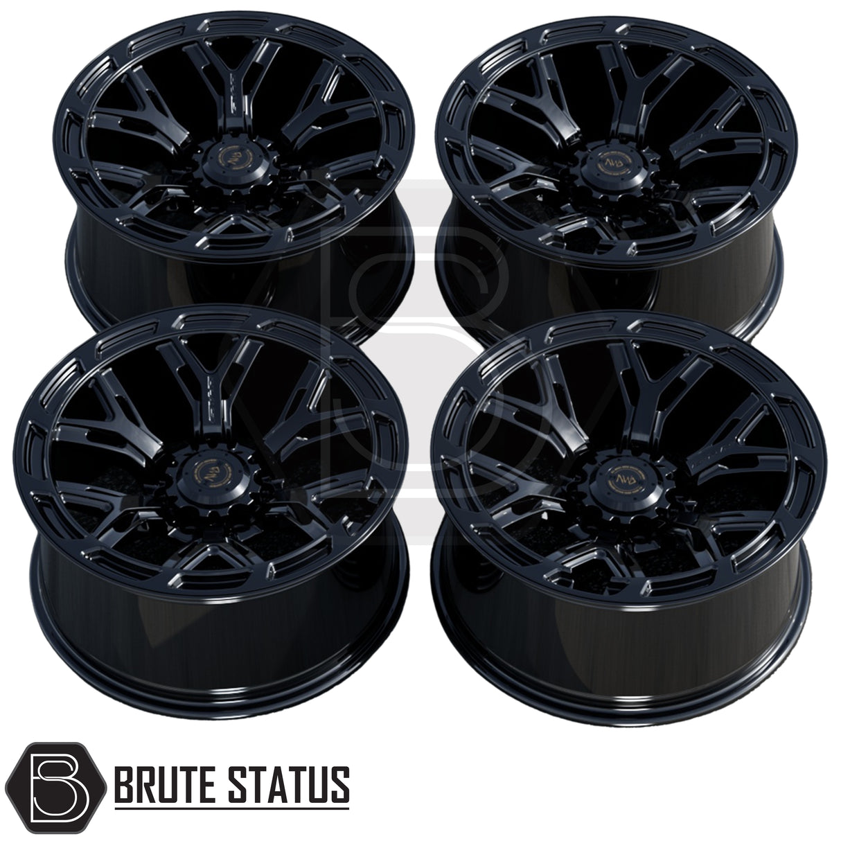 Hawke AWD 6YR 20-inch wheels in gloss or matte black designed for pickup trucks, SUVs and off-road applications