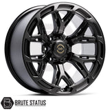 Premium Hawke AWD 6YR wheels available in gloss black or matte black with aggressive off-road styling and ET0 offset