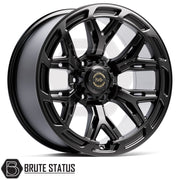 Premium Hawke AWD 6YR wheels available in gloss black or matte black with aggressive off-road styling and ET0 offset