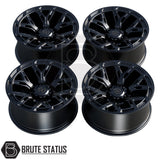Heavy-duty Hawke AWD 6YR alloy wheel package with ET0 offset, 1150kg load rating and premium black finish