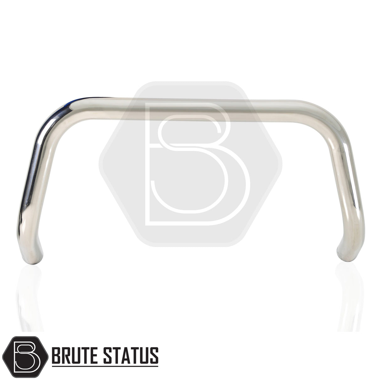 chrome bull/nudge bar for the TOYOTA HILUX 2016-2020 pickup truck, showcasing its rugged design and protective build