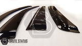 Isuzu D-Max 2012-2021 Window Deflector Sun Shade, a sleek black acrylic deflector designed for rain protection and easy installation, shown on a white surface.