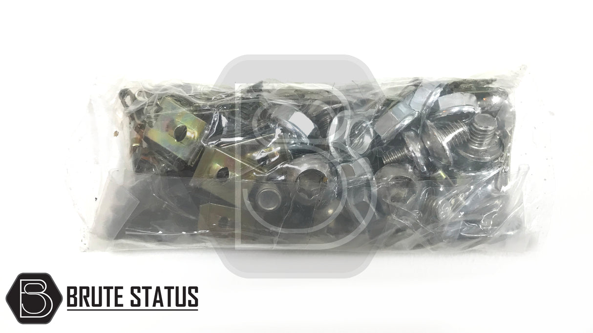 Isuzu D-Max 2012-2015 Wide Arch Kit (Fender Flares) shown in a plastic bag with metal fasteners, enhancing truck appearance and durability.