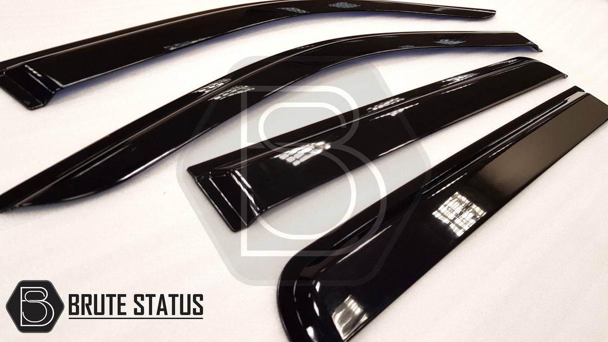 Mercedes X-Class 2017-2020 Window Deflector Sun Shade, showcasing a sleek, aerodynamic design, crafted from high-quality acrylic for durability and optimal rain protection.