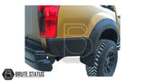 Isuzu D-Max 2012-2015 Wide Arch Kit (Fender Flares) featuring robust, stylish arches with stainless steel accents, designed for easy installation on double cab models.