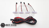 LED Pack for Ford Ranger Raptor Grille, featuring black and red wires and connectors for easy installation. Suitable for enhancing vehicle aesthetics.
