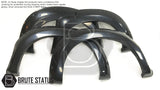 Isuzu D-Max 2012-2015 Wide Arch Kit (Fender Flares) in durable black ABS plastic shown with stainless steel fasteners for aesthetic, no-drill installation.