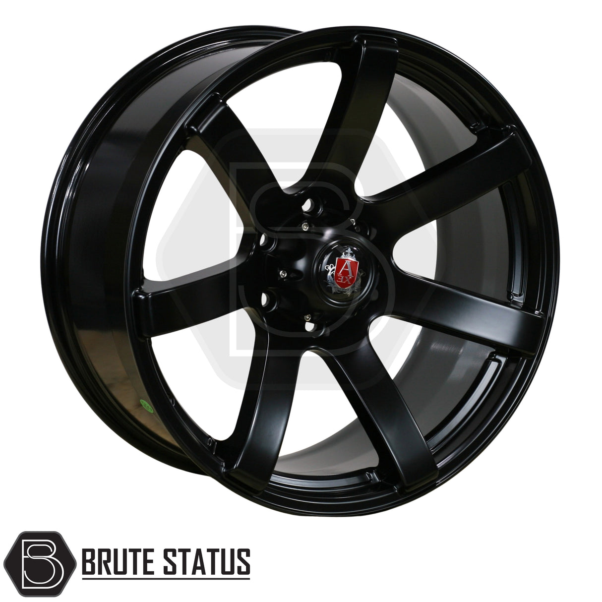 Axe Quake alloy wheel in matte black finish, 20x9 size with ET10 offset, 6x139.7 PCD and 106 centre bore, designed for pick up trucks. 