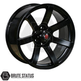 Axe Quake alloy wheel in matte black finish, 20x9 size with ET10 offset, 6x139.7 PCD and 106 centre bore, designed for pick up trucks. 