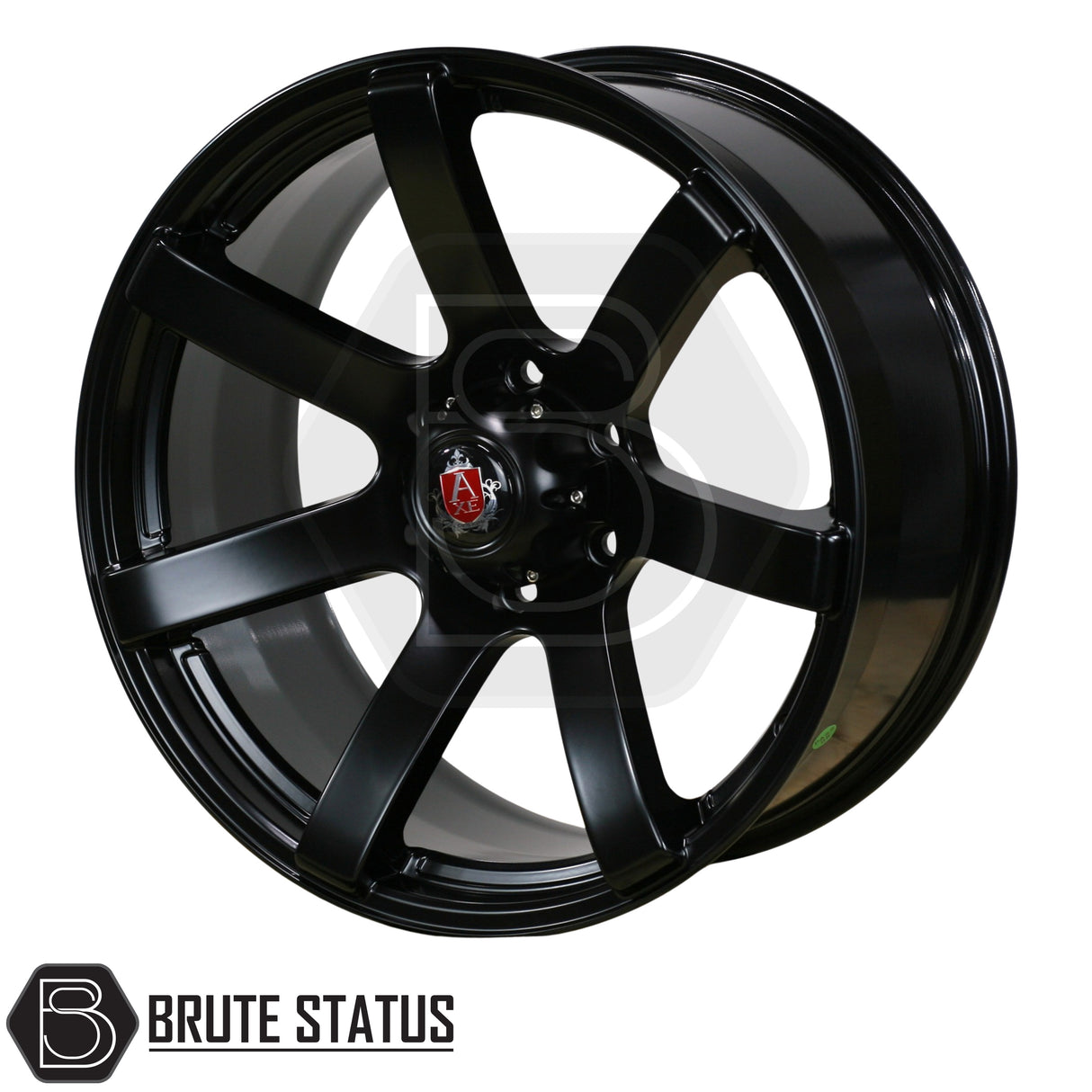 Axe Quake alloy wheel in matte black finish, 20x9 size with ET10 offset, 6x139.7 PCD and 106 centre bore, designed for pick up trucks. 