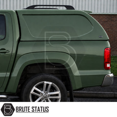 Truckman L-Series canopy fitted to Volkswagen Amarok pickup truck with LED interior light and tinted rear window