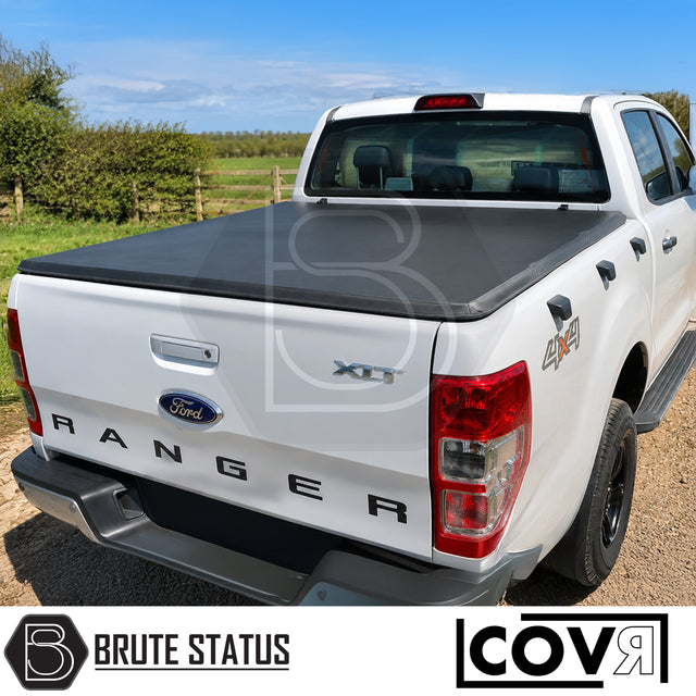 COVR tri-fold tonneau cover for Ford Ranger 2012-2022 Double Cab, premium load bed cover for Non-Wildtrak pickup trucks.