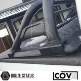 Mitsubishi L200 Series 5 Double Cab tri-fold tonneau cover, premium load bed protection with shaped cross bars and secure fastening.
