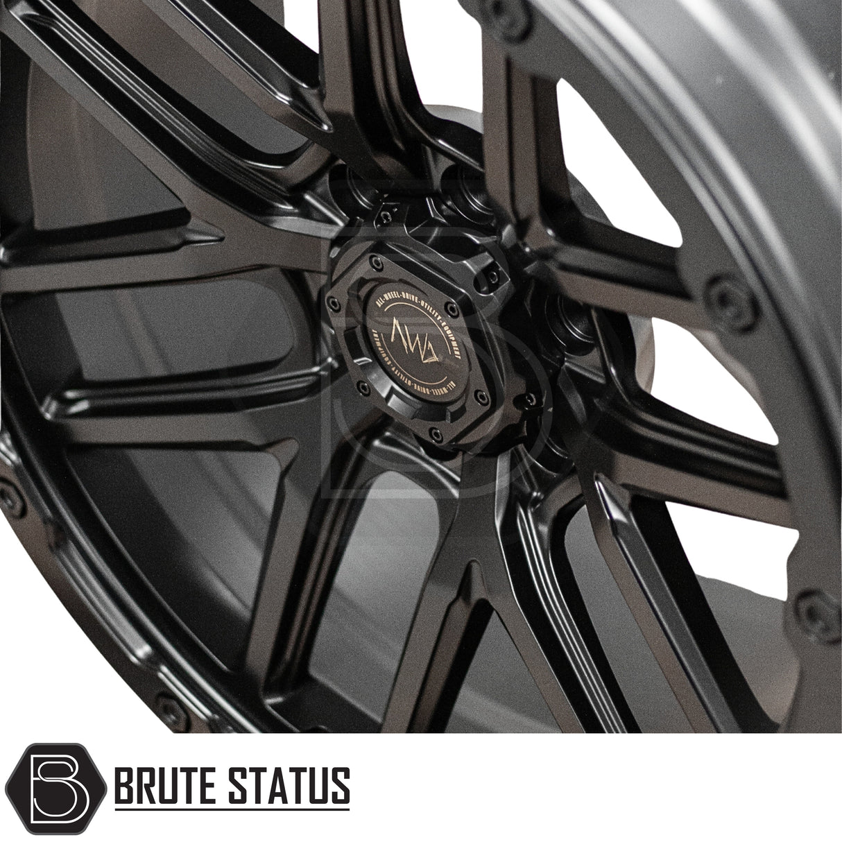 Hawke AWD Canti matte black wheels with 20x9.5 sizing and heavy-duty 1000kg load capacity