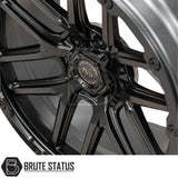 Hawke AWD Canti matte black wheels with 20x9.5 sizing and heavy-duty 1000kg load capacity
