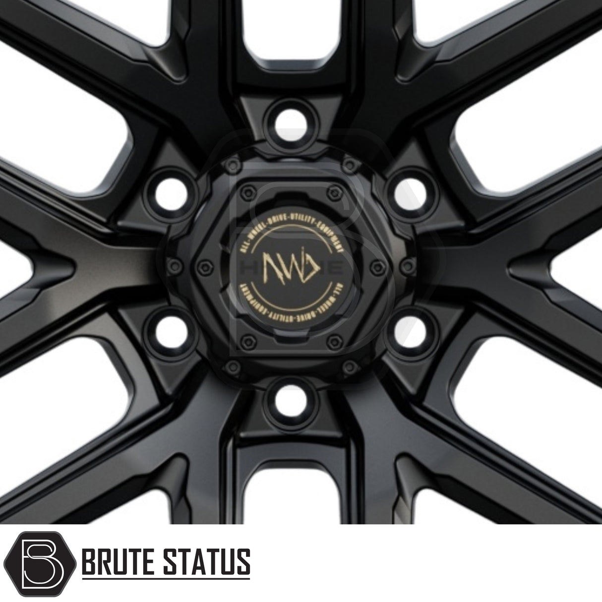 Matte black Hawke AWD Canti alloys with 6x139.7 PCD fitment for off-road and utility vehicles