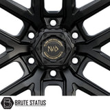Matte black Hawke AWD Canti alloys with 6x139.7 PCD fitment for off-road and utility vehicles
