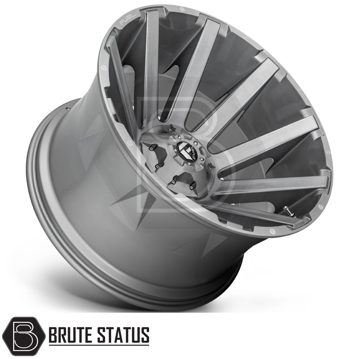 Fuel Contra Platinum off-road alloy wheel set in brushed gunmetal grey or gloss black milled, 6x139.7 PCD wheels for pickup trucks and SUVs.