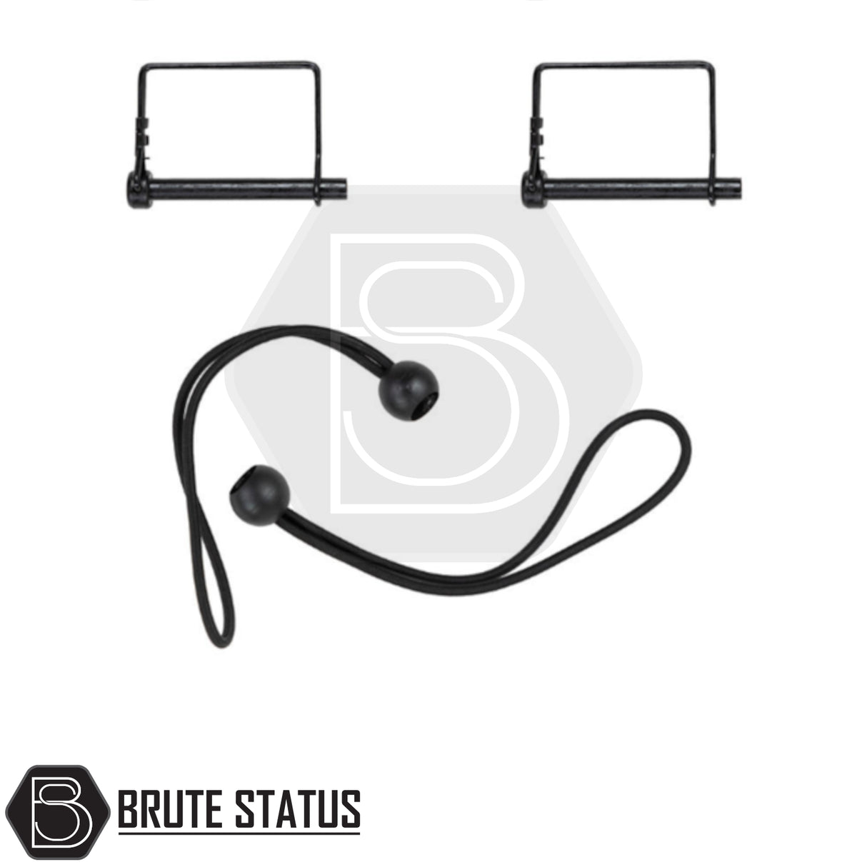 ARB Altitude Tent Ladder Extension kit with two black quick-release pins and a shock-cord lanyard, designed for extending ladder reach on high roof vehicles.