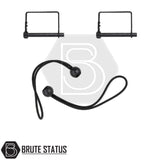 ARB Altitude Tent Ladder Extension kit with two black quick-release pins and a shock-cord lanyard, designed for extending ladder reach on high roof vehicles.