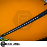 Close-up of ARB PVC Case Awning & LED Light Kit with integrated LED light strip and BRUTE STATUS logo, showcasing outdoor awning's quality and lighting features.