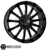 Wolfrace Eurosport Renaissance Gloss Black Wheels – 18x8.5 or 20x8.5 – Full set of 4 premium alloy wheels, multiple PCD options (5x120, 6x114.3, 6x139.7), offsets ET20–ET45, centre bore options 65.1–106.1mm, load rating 1250kg, includes wheel nuts and spigot rings.