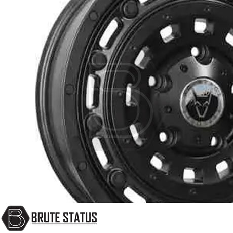 Wolfrace Explorer Overland 1400 Matte Black Alloy Wheels – Complete set of four overland-ready wheels with high 1400kg load rating, multiple sizes and offsets, compatible with 5x120 or 6x114.3 bolt patterns, supplied with fitting accessories.