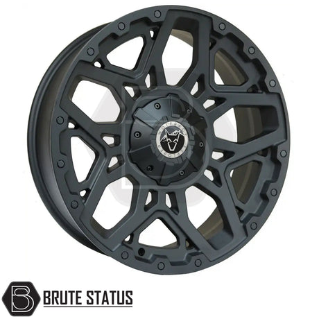 Wolfrace Sahara Matte Black Wheels with Black or Silver Rivets – Set of 4 – Premium alloy wheels available in 18x8.5 or 20x9, multiple PCD options (5x120, 6x114.3, 6x139.7), offsets ET0–ET45, centre bore 65.1–106.1mm, load rating 950kg–1250kg, supplied with wheel nuts and spigot rings.