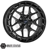 Wolfrace Explorer Titan X Gloss Black Wheels – Set of 4 – 20x9 alloy wheels with PCD options 6x114.3 or 6x139.7, ET0 offset, centre bore 66.1 or 93.1, 1250kg load rating, supplied complete with wheel nuts and spigot rings.