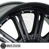 Matte Black Wolfrace Explorer Vermont Wheels – 22x9.5, Silver Rivet Design – Bold off-road-inspired alloy wheel set with centre bore options 67.1, 93.1, 100.1 or 106.1, 6x139.7 PCD, 1150kg load rating, complete 4-wheel package supplied.