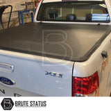 "Premium tri-fold tonneau cover for pickup trucks, featuring UV-stable vinyl, rubber perimeter seals, reinforced corners, and shaped aluminium cross bars for improved durability, aerodynamics, and water resistance. Easy no-drill installation. Not compatible with Wildtrak models with sports bars.