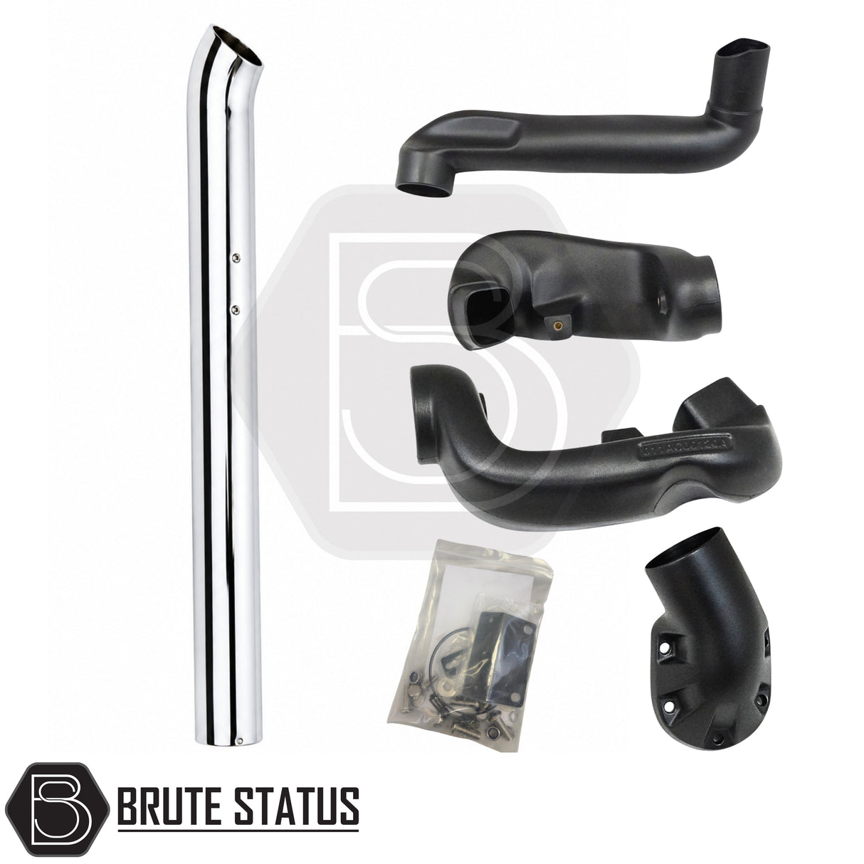 Ford Ranger 2012-2019 T6, T7 Stainless Steel Snorkel Chrome Style 1