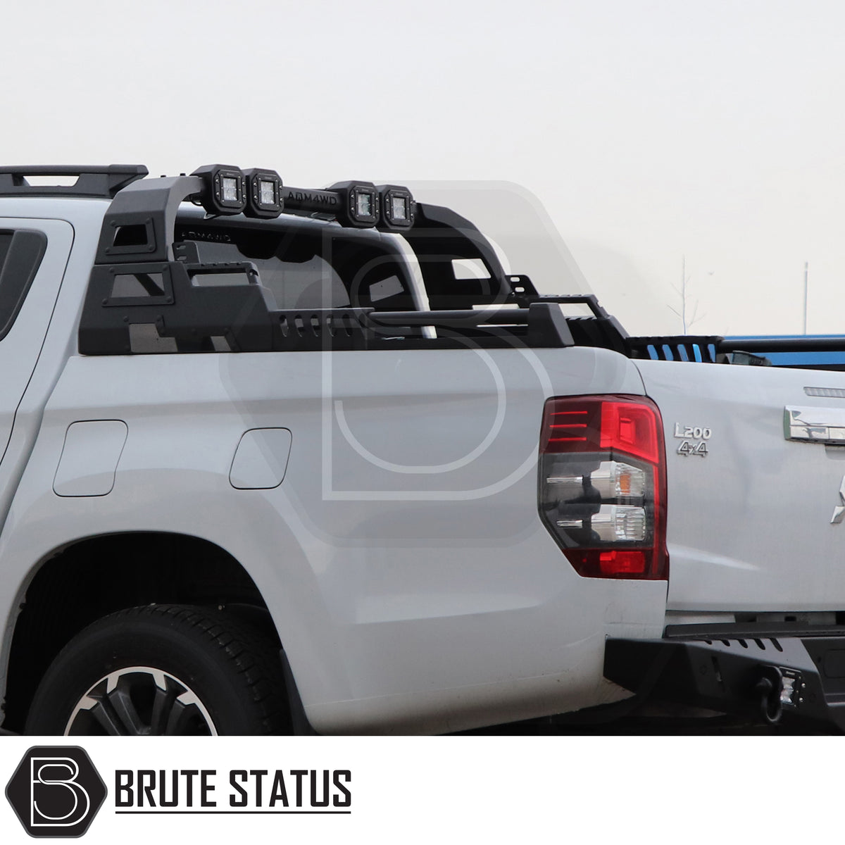 Fiat Fullback 2015-2019 X10 Combat Roll Bar with 4 integrated high intensity LED lights, heavy duty steel construction and matte black powder coated finish