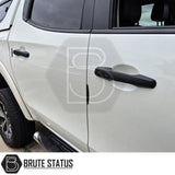Fiat Fullback matte black door handle covers made from high quality ABS plastic with 3M adhesive tape for easy de-chrome exterior styling upgrade