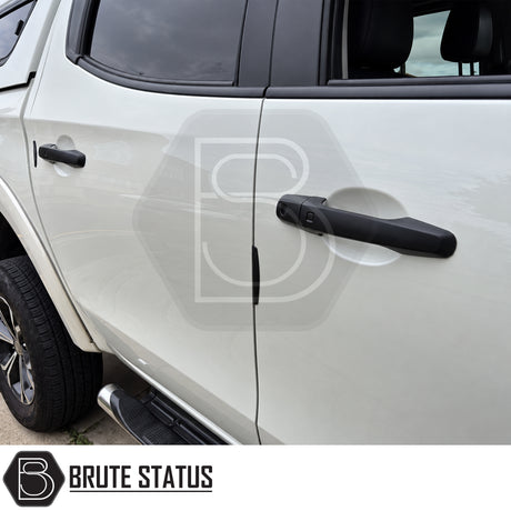 Fiat Fullback matte black door handle covers made from high quality ABS plastic with 3M adhesive tape for easy de-chrome exterior styling upgrade