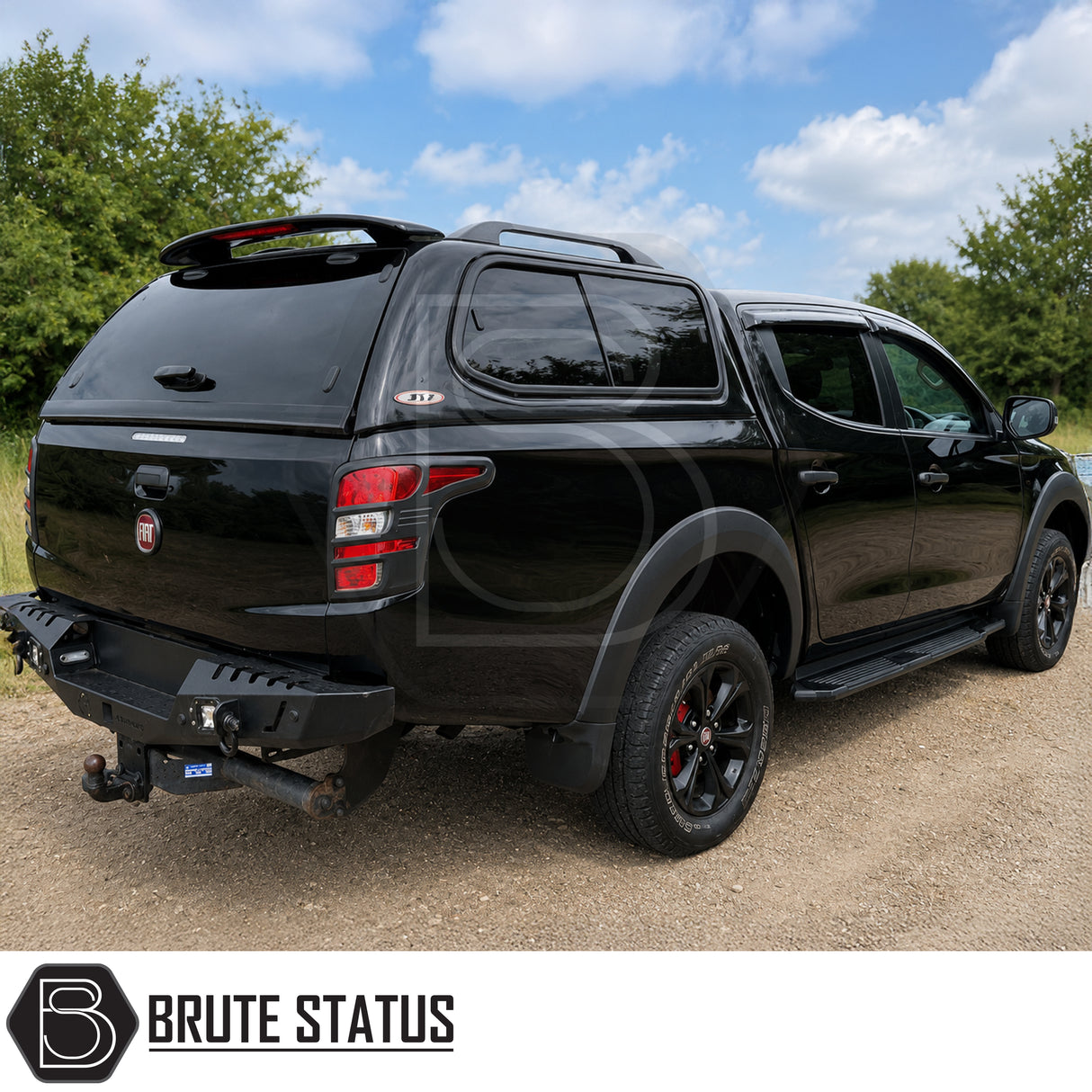 Premium rear light covers for Fiat Fullback pickup truck with fade-resistant ABS plastic and easy 3M tape installation