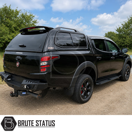 Premium rear light covers for Fiat Fullback pickup truck with fade-resistant ABS plastic and easy 3M tape installation
