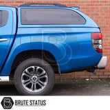 Fiat Fullback/Mitsubishi L200 Truckman Grand Hardtop Canopy with tinted windows and rear wheel visible, enhancing truck's storage and security.